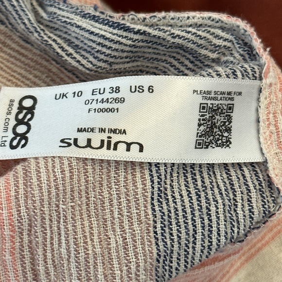 ASOS DESIGN Beach Hareem Jumpsuit In Pastel Stripe With Tassel Ties - Picture 9 of 10